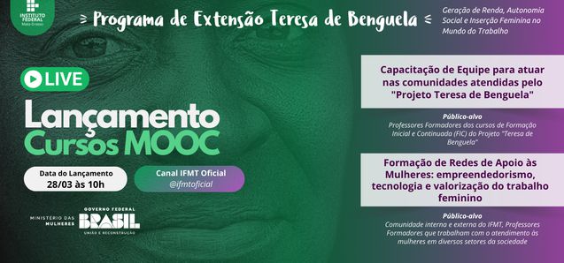 Projeto Teresa de Benguela lança cursos para formação de professores formadores na Plataforma Mooc